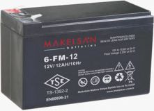 Аккумуляторная батарея Makelsan 6-FM-12 номинальной емкостью 12 Ач