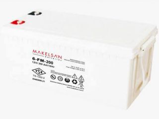 Аккумуляторная батарея Makelsan 6-FM-200 номинальной емкостью 200 Ач