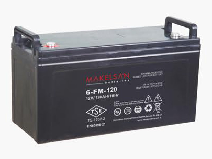 Аккумуляторная батарея Makelsan 6-FM-120A номинальной емкостью 120 Ач