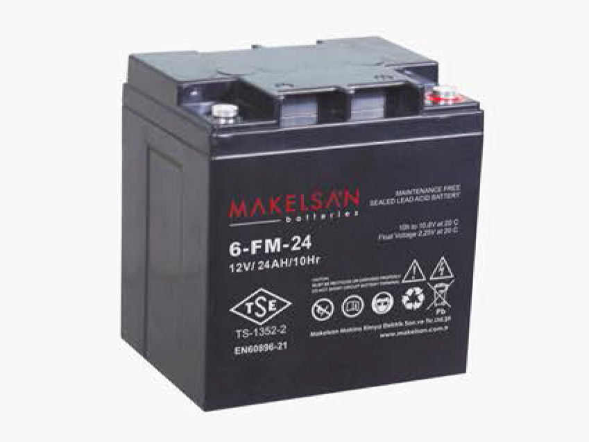 Аккумуляторная батарея Makelsan 6-FM-24 номинальной емкостью 24 Ач