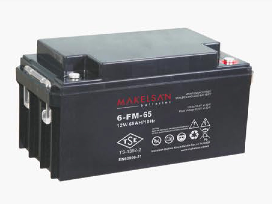 Аккумуляторная батарея Makelsan 6-FM-65 номинальной емкостью 65 Ач